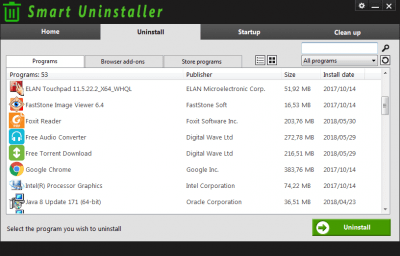 Screenshot of the application Smart Uninstaller - #2