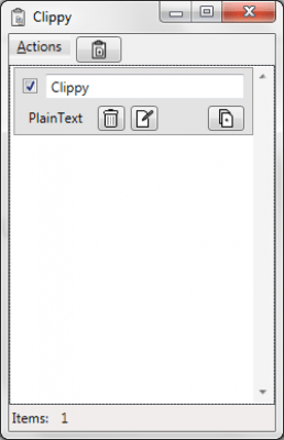 Screenshot of the application Clippy - #1