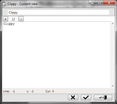 Screenshot of the application Clippy - #2