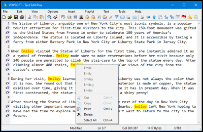 Screenshot of the application Text Edit Plus - #1