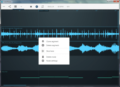 Screenshot of the application AudioNodes - #1