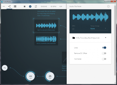 Screenshot of the application AudioNodes - #3