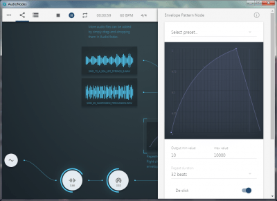 Screenshot of the application AudioNodes - #4
