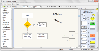 Screenshot of the application Diagram Designer - #1