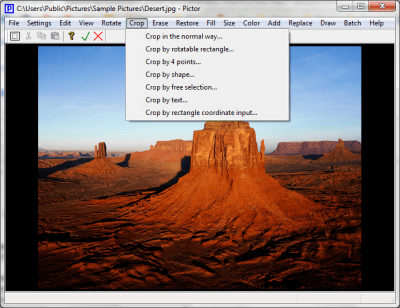 Screenshot of the application Pictor - #4