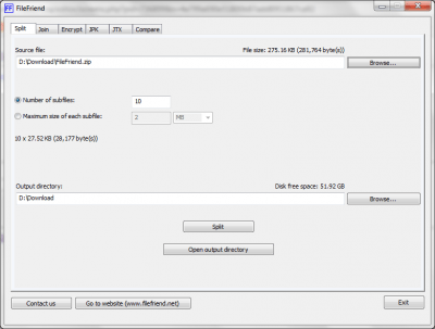 Screenshot of the application FileFriend - #2