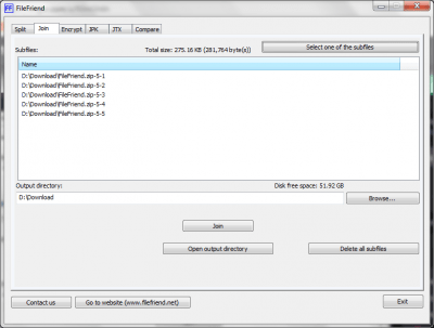 Screenshot of the application FileFriend - #3