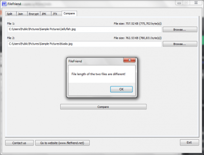Screenshot of the application FileFriend - #5