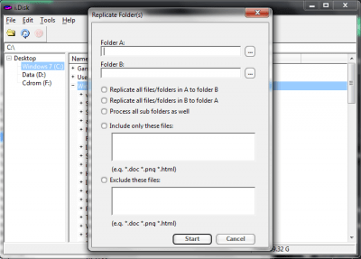 Screenshot of the application i.Disk - #1