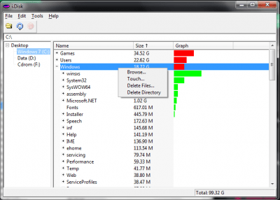Screenshot of the application i.Disk - #3