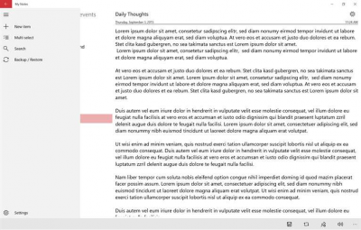 Screenshot of the application My Notes - #4