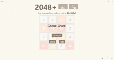 Screenshot of the application 2048+ - #3