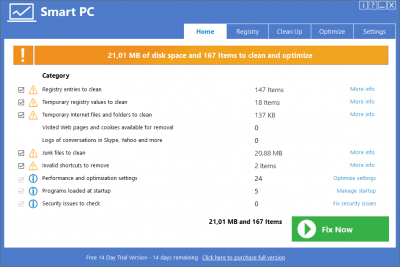 Screenshot of the application Smart PC - #1