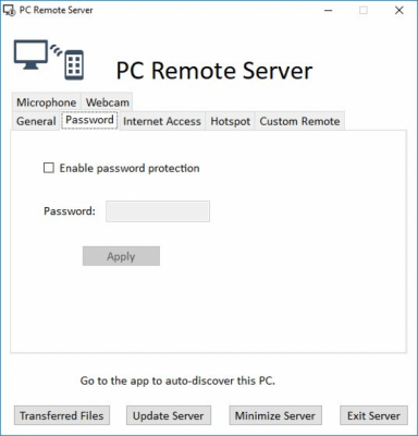 Screenshot of the application PC Remote - #1