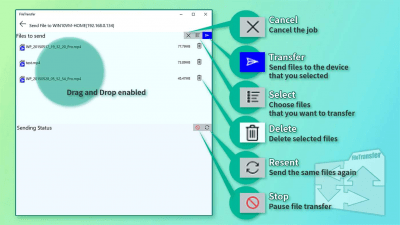Screenshot of the application FileTransfer - #2