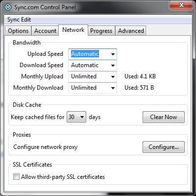 Screenshot of the application Sync for Windows - #3