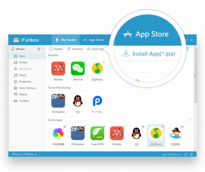 Screenshot of the application iFunbox - #2