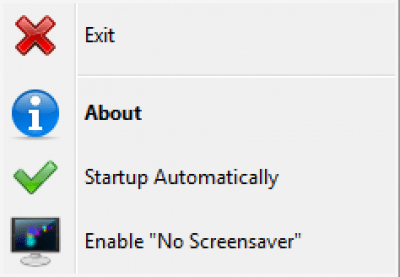 Screenshot of the application No Screensaver - #1