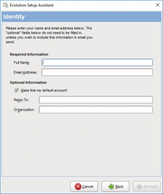 Screenshot of the application Evolution - #4