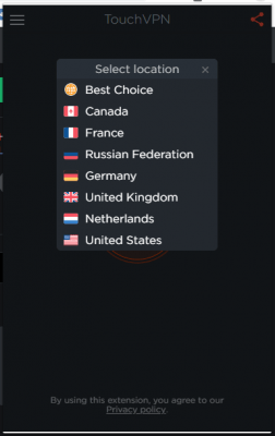 Screenshot of the application Touch VPN - #3