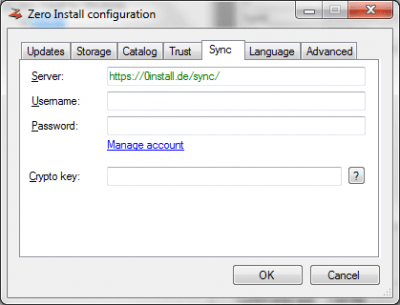 Screenshot of the application Zero Install - #2