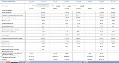 Screenshot of the application Inventory Management - #1