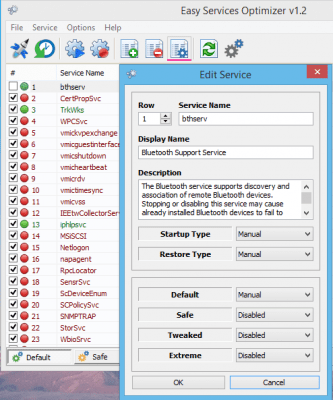 Screenshot of the application Easy Service Optimizer - #2