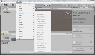 Screenshot of the application Unity - #4