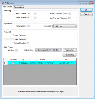 Screenshot of the application Predator Professional Edition - #6