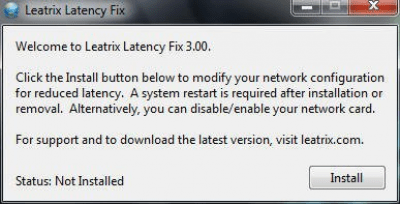 Screenshot of the application Leatrix Latency Fix - #1