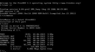 Screenshot of the application FreeDOS - #1