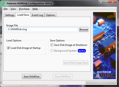 Screenshot of the application RAMDisk - #2