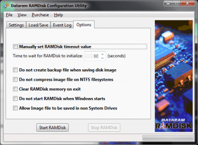 Screenshot of the application RAMDisk - #3