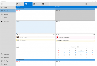 Screenshot of the application My Calendar - #3