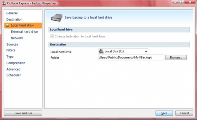 Screenshot of the application FBackup - #4