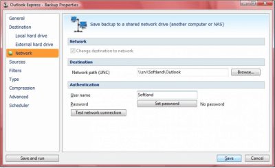 Screenshot of the application FBackup - #6