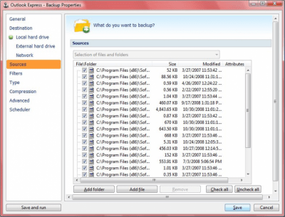Screenshot of the application FBackup - #7