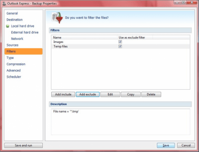 Screenshot of the application FBackup - #8