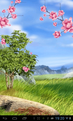 Screenshot of the application Fireworks Soft Sakura Live Wallpaper - #4