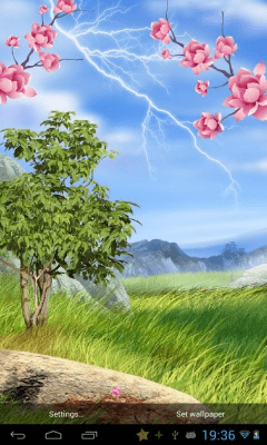 Screenshot of the application Fireworks Soft Sakura Live Wallpaper - #6