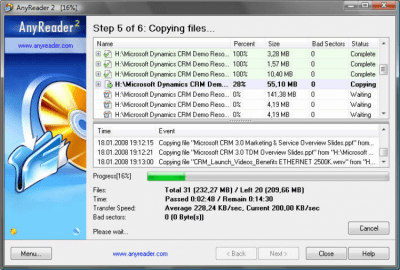 Screenshot of the application AnyReader - #3