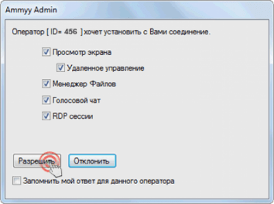 Screenshot of the application Ammyy Admin - #1