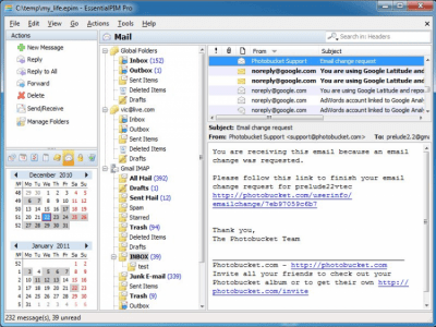 Screenshot of the application EssentialPIM Pro - #2
