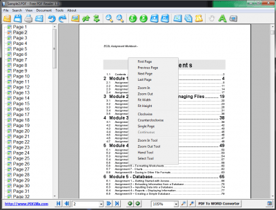 Screenshot of the application PDFZilla Free PDF Reader - #1