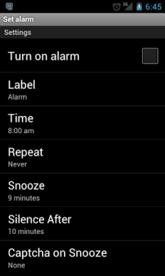 Screenshot of the application Leopard V7 Alarm Clock - #3