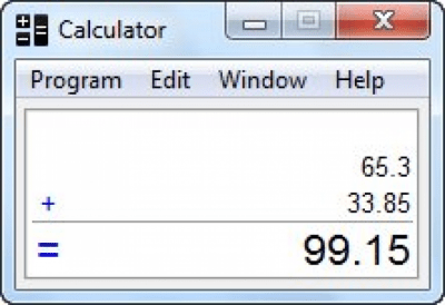 Screenshot of the application Bato Software Calculator - #1