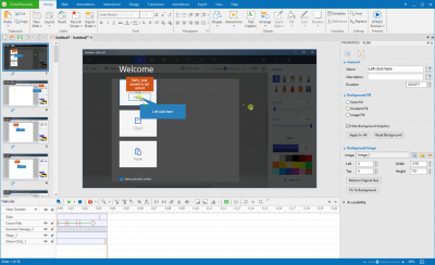 Screenshot of the application ActivePresenter - #1