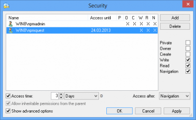 Screenshot of the application Network Password Manager - #4