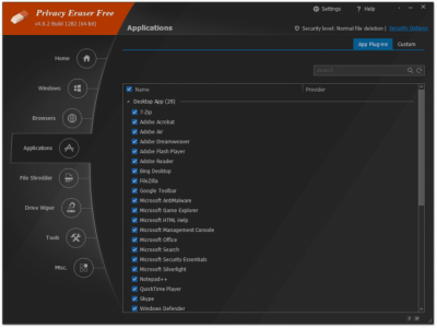 Screenshot of the application Privacy Eraser Portable - #4