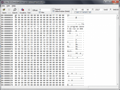Screenshot of the application i.Hex - #1